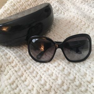 Coach Arabella Black Oversized Sunglasses & Case
